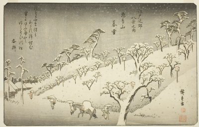 Lingering Snow at Asukayama, from the series "Eight Views in the Environs of Edo" by Utagawa Hiroshige