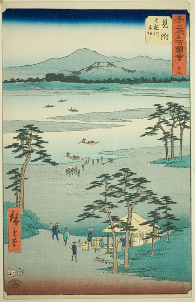 Mitsuke: Ferry on the Tenryu River, no. 29 from the series 