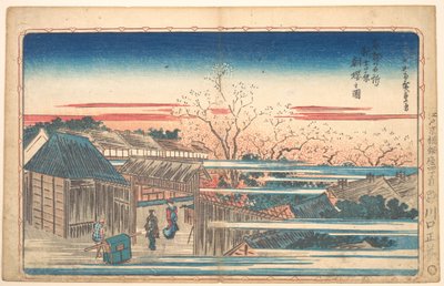 Morning Cherries at Yoshiwara by Utagawa Hiroshige