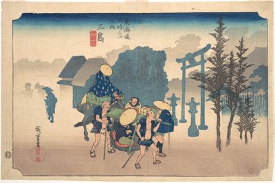 Morning Mist at Mishima by Utagawa Hiroshige