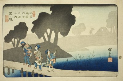 No. 37: Miyanokoshi, from the series "Sixty-nine Stations of the Kisokaido" by Utagawa Hiroshige