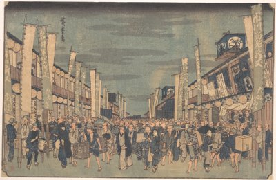 Picture of the Theatres in Sakai Cho by Utagawa Hiroshige
