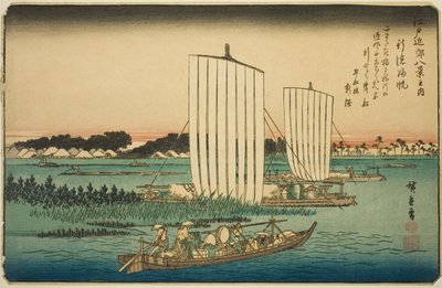 Returning Sails at Gyotoku, from the series "Eight Views in the Environs of Edo" by Utagawa Hiroshige