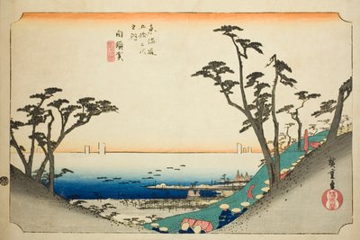 Shirasuka: View of Shiomi Slope, from the series "Fifty-three Stations of the Tokaido" by Utagawa Hiroshige