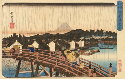 Shower at Nihonbashi Bridge, 1832-34 by Utagawa Hiroshige