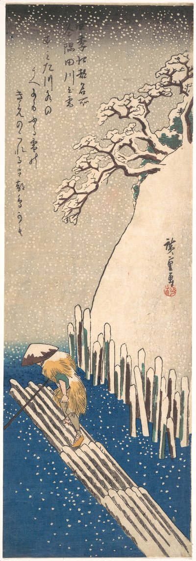 Snow on the Sumida River by Utagawa Hiroshige