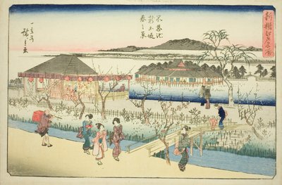 Spring View of the New Embankment at Shinobazu Pond, from the series 
