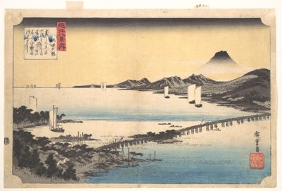 Sunset Glow at Seta, from the series Eight Views of Ōmi Province by Utagawa Hiroshige