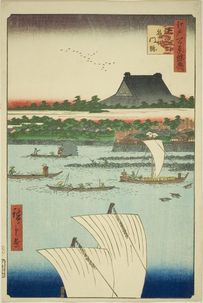 Teppozu and Tsukiji Honganji Temple, from the series 