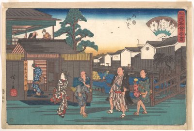 The Umegawa at Ryogoku Yanagibashi by Utagawa Hiroshige
