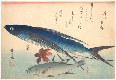 Tobiuo and Ishimochi Fish, from the Series Every Variety of Fish by Utagawa Hiroshige