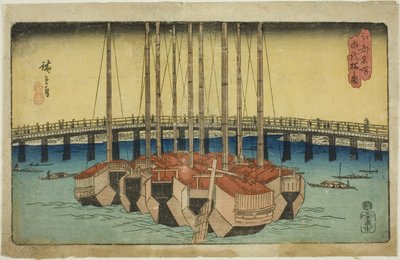View of Eitai Bridge, from the series "Famous Places in Edo" by Utagawa Hiroshige