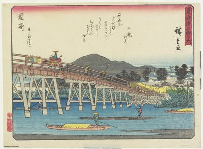 Yahagi Bridge in Okazaki, 1837-1844 by Utagawa Hiroshige