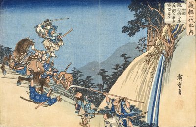 Yoshitsune as Young Ushiwakamaru in the Pass at Sekigahara by Utagawa Hiroshige