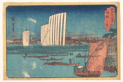 Twelve Views of Edo: View of Nakajima by Utagawa Hiroshige