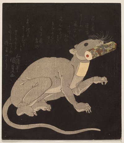 Ichikawa Danjūrō VII in a Rat Costume, Holding a Magic Scroll by Utagawa Kunisada