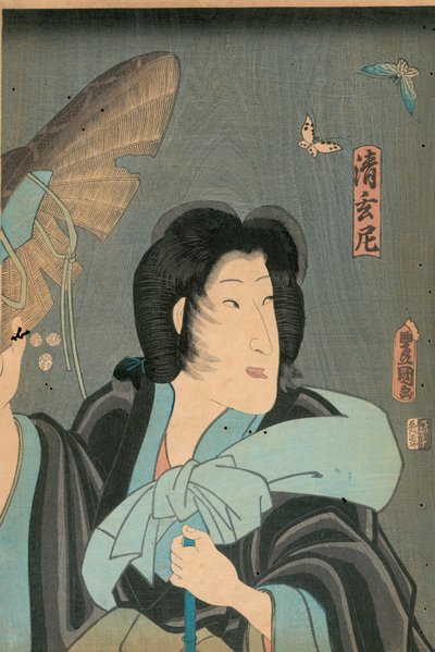 Poet and butterfly, published by Otaya Takichi by Utagawa Kunisada