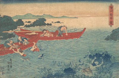 Seishu Awabi-tori no Zu, ca. 1840 by Utagawa Kunisada