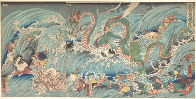 Recovering the Stolen Jewel from the Palace of the Dragon King by Utagawa Kuniyoshi