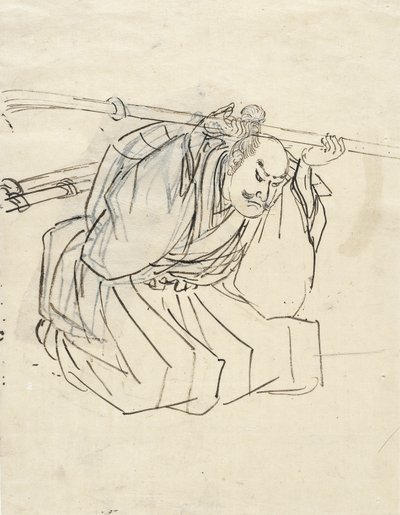 Sketch of Shinano Sakon Tomoyuki by Utagawa Kuniyoshi