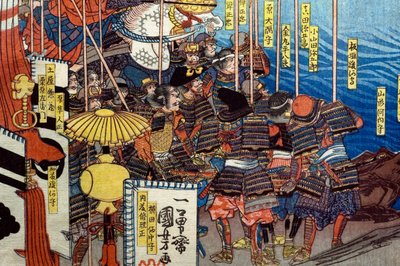 Takeda Shingen Crushes the Forces of Suwa Yorishige, c.1850-51 by Utagawa Kuniyoshi