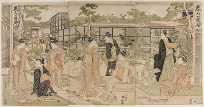 Visitors to the Shika Tea House, early 1790s by Utagawa Toyokuni
