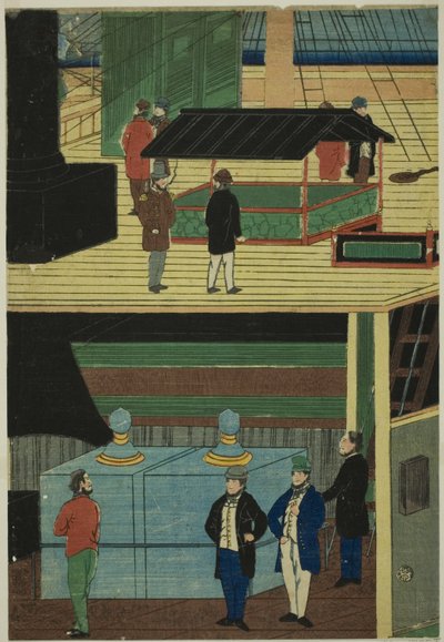 Interior of an American Steamship by Utagawa Yoshikazu