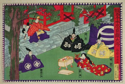 Scene from the 1st act of a kabuki play, 