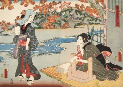 Scene from Tale of Genji by Murasaki Shibuku, c. 1860 by Utagawa and Toyokuni Kuniyoshi