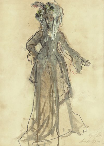 Elegant Costume Sketch by Ute Rathmann