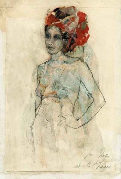 Elegant Turban Woman by Ute Rathmann