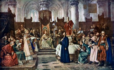Jan Hus Before the Council of Constance, 1415, 1926 by Vaclav Brozik