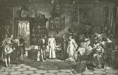 Petrarch and Laura Introduced by the Emperor at Avignon by Vaclav Brozik