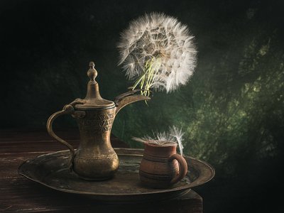 Dandelion Coffee Still Life by Vadim Kulinsky