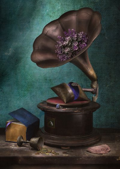 Moody Vintage Gramophone by Vadim Kulinsky