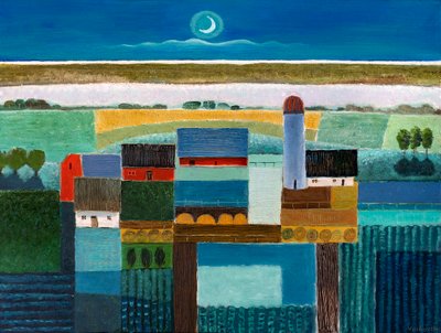 Farm At Night, 2022 by Vadym Vaskovsky