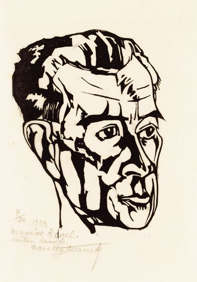 Portrait of the Composer Maurice Ravel by Valentijn Edgar Van Uytvanck