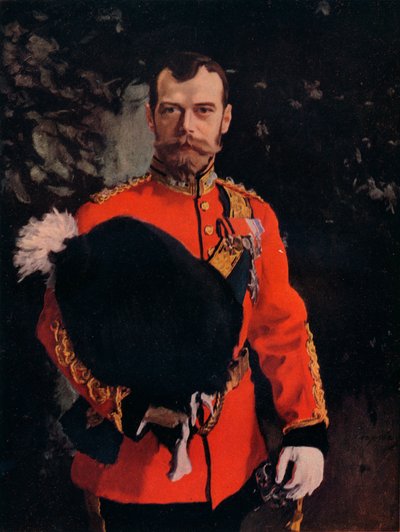 H.I.M. The Emperor Nicholas II. Colonel-in-Chief of the Royal Scots Greys by Valentin Serov
