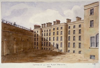 Inner Courtyard of Fleet Prison, City of London by Valentine Davis