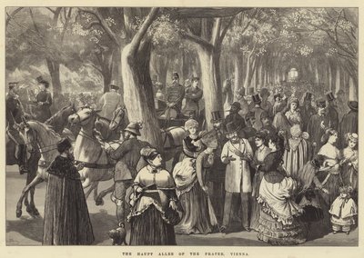 The Haupt Allee of the Prater, Vienna by Valentine Walter Lewis Bromley