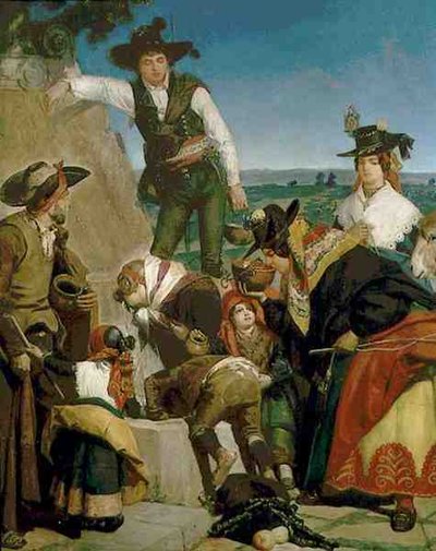 The Spring of the Hermitage by Valeriano Domínguez Bécquer
