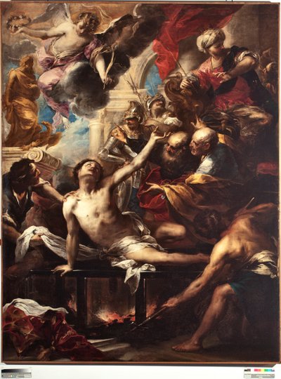 Martyrdom of St. Lawrence on the gridiron by Valerio Castello
