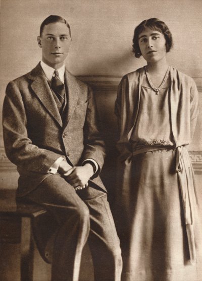 Lady Elizabeth Bowes Lyon and the Duke of York upon the Announcement of Their Engagement by Vandyk