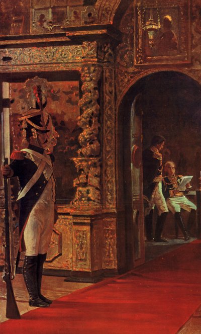 Marshal Davout in Chudov Monastery of Moscow in the Kremlin by Vasili Vasilievich Vereshchagin