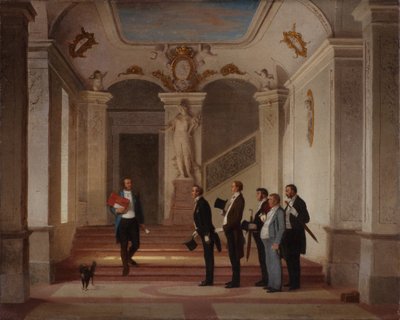 In a Department Appearance of the Boss, 1860s by Vasili Vladimirovich Pukirev