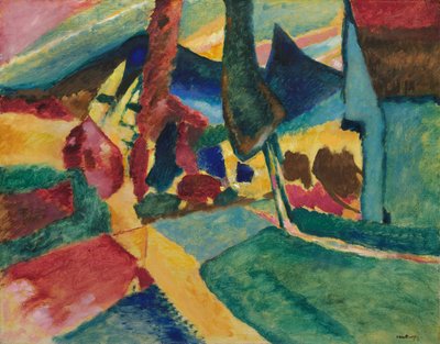 Landscape with Two Poplars, 1912 by Wassily Kandinsky
