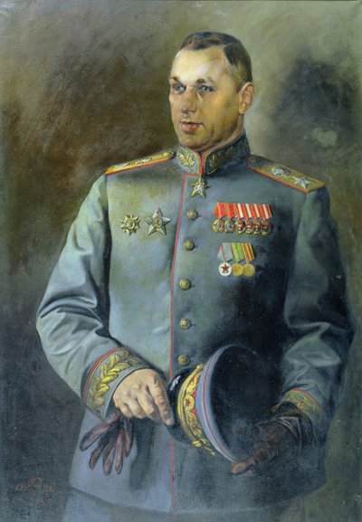 Portrait of the Marshal of the Soviet Union and Poland, Konstantin Rokossovsky (1896-1968) by Vassily Nikolayevich Yakovlev