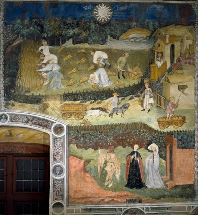 August: Harvest in a Wheat Field by Venceslao Maestro