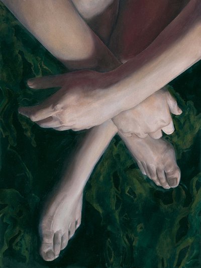 Intertwined Forms Deep Green by Viccy Wanliss