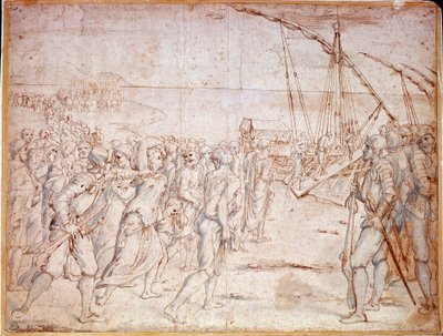 Deportation of the Morisques from Spain following the signing by Philip III of Spain of a treaty on 22/09/1609 by Vicente Carducho